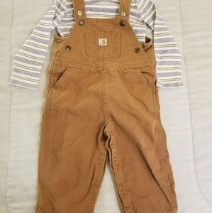 Boys 24 Month 2T Carhartt Overall Bibs Outfit